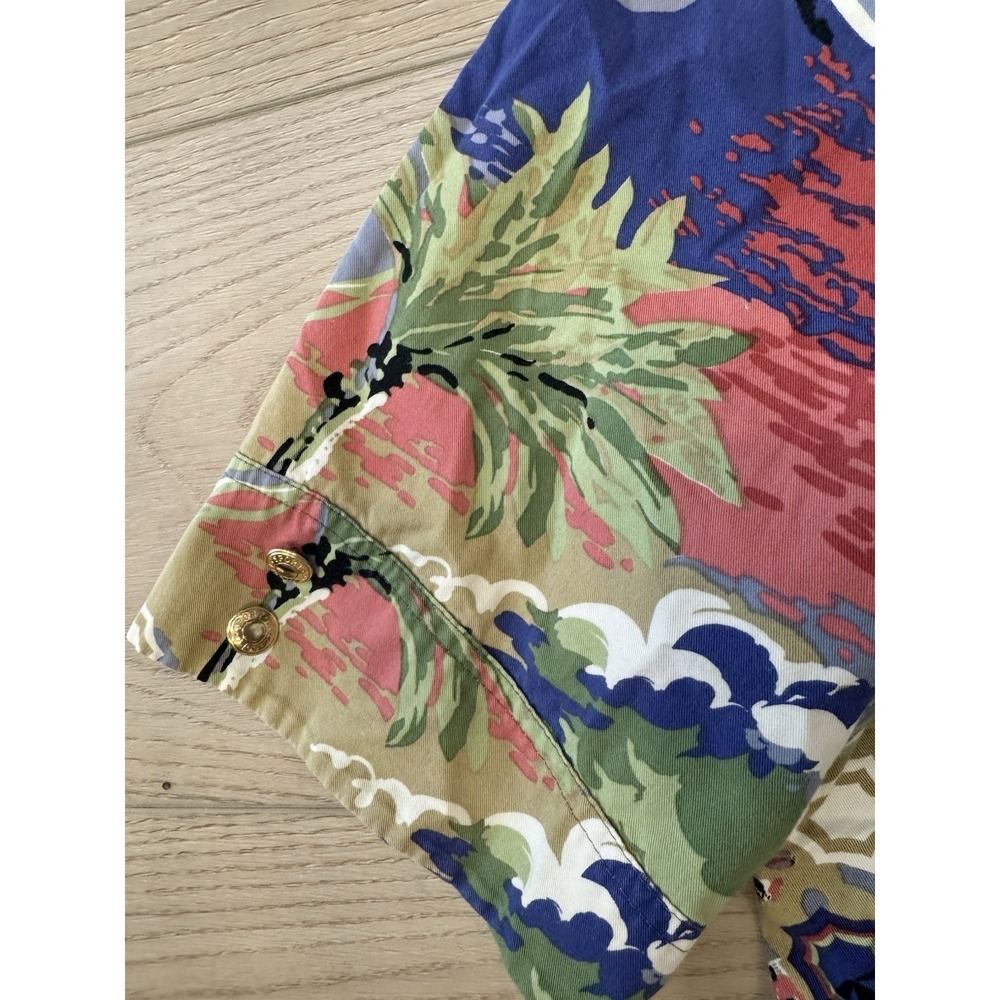 Antonette Sport Vintage Teddy Bear Beach Novelty Print Button Up Shirt Womens 14 - Picture 9 of 15